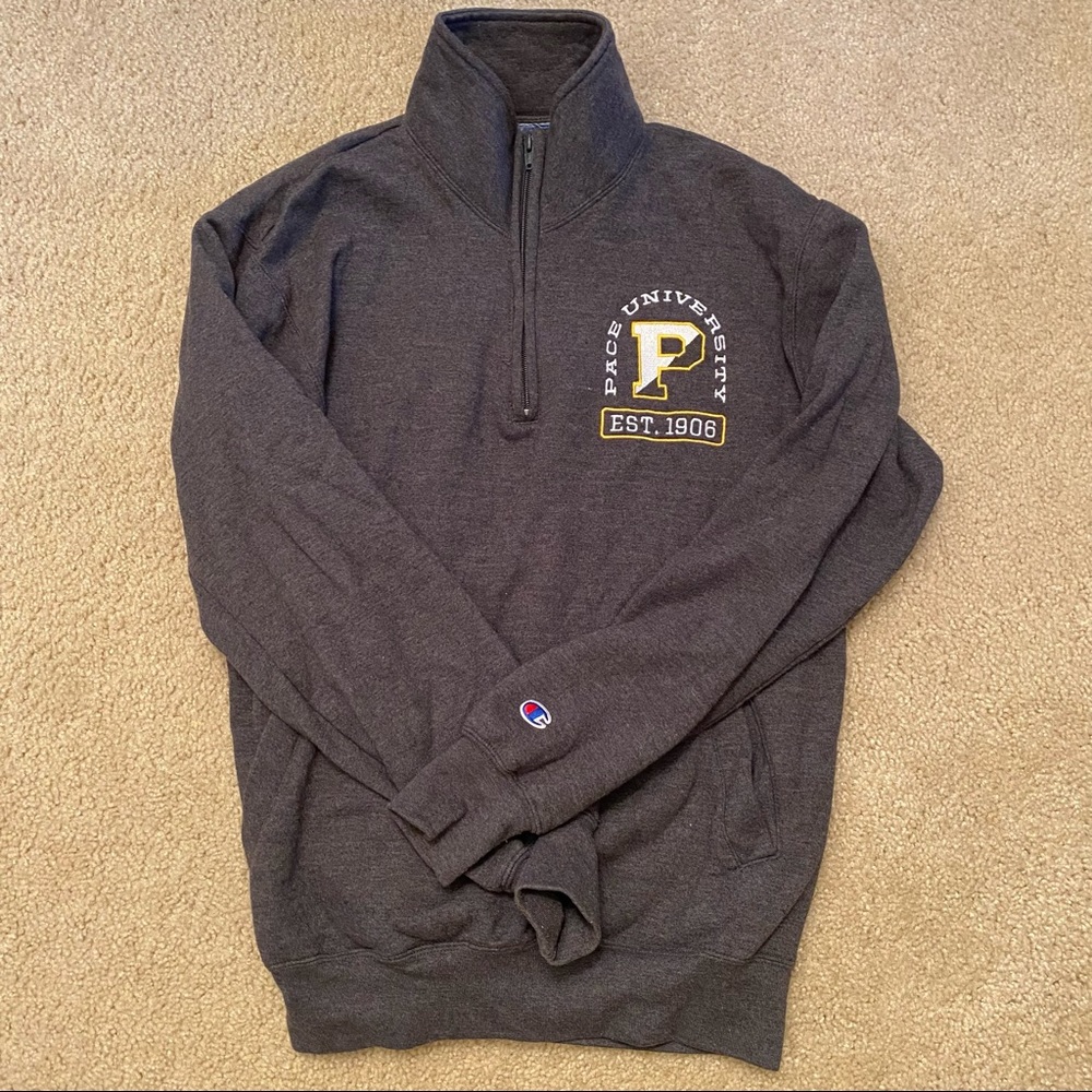 Pace University Champion Half Zip Sweatshirt